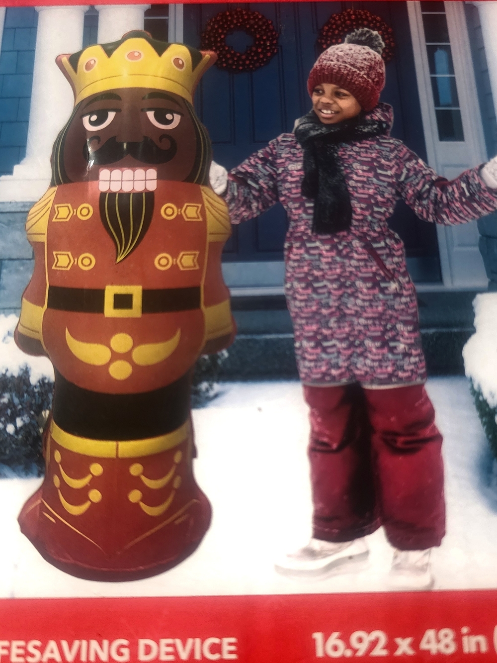 Christmas House 4 Ft. Inflatable Nutcracker Red & Yellow